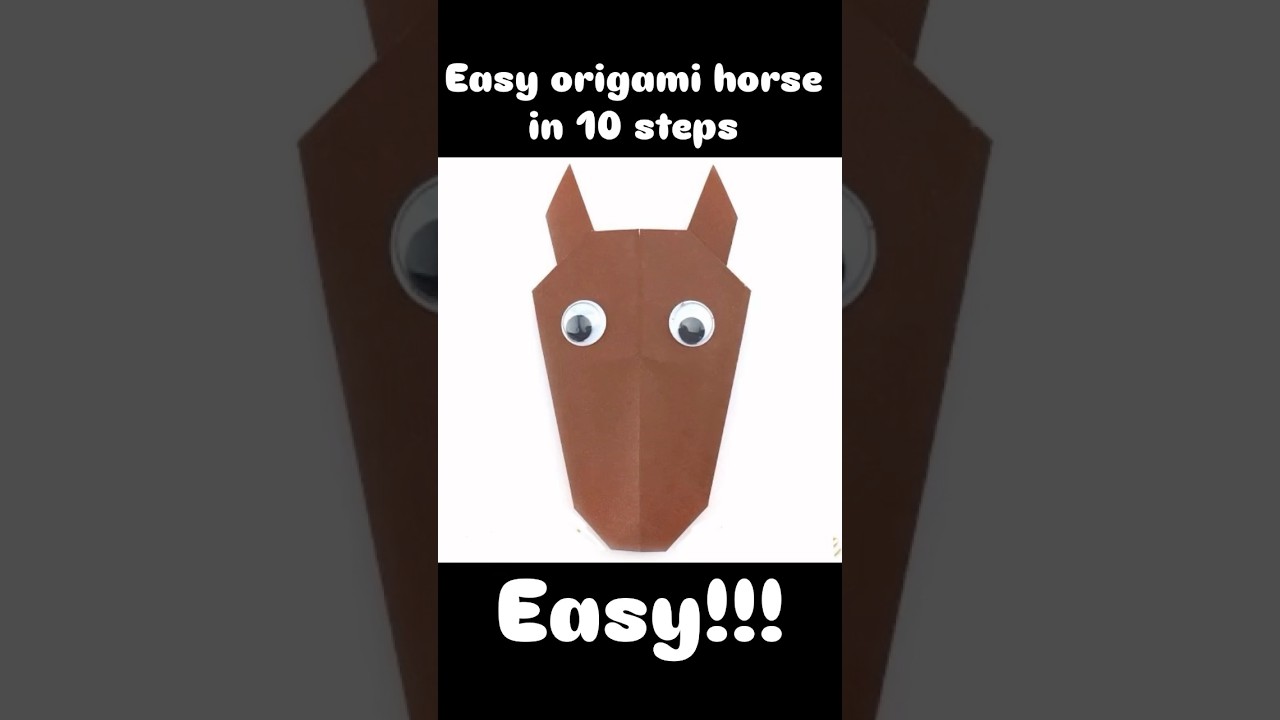 Easy origami horse in 10 steps|origami horse #origami #diy