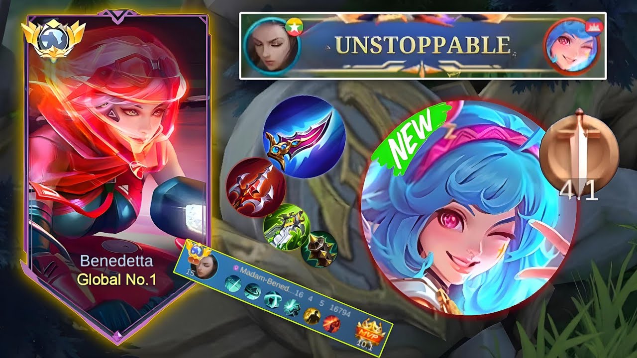 BENEDETTA VS NEW HERO CICI IN EXP LANE 🪀 | TOP GLOBAL BUILD