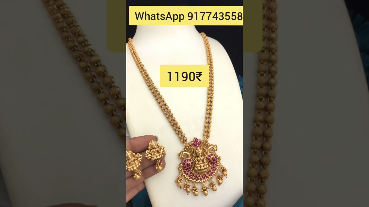 Latest One gram gold harams at offer prices today #pearlharam #whatsapp 9177435582 #ytshorts #harams