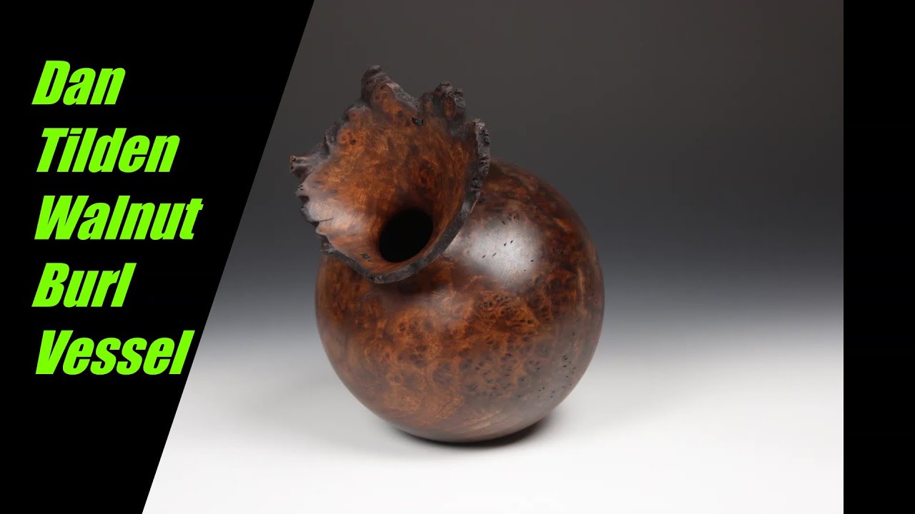 Black Walnut Burl Flower Pot