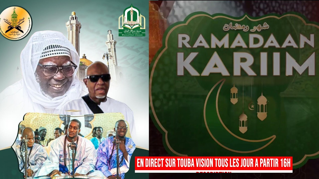🔴 En Direct J/15 Ramadan 2026 Wakhtan a la Grande Mosquée Massalikul Jinaan Dakar