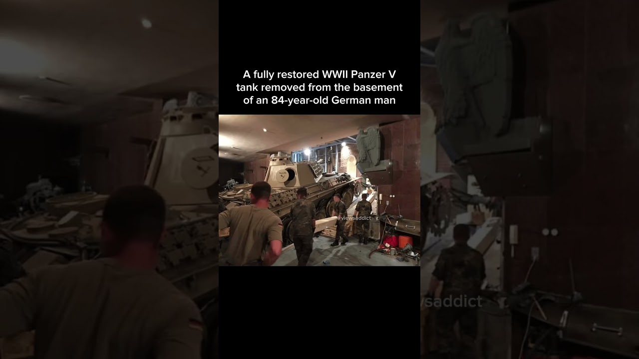 Authories found a fully restored WWII Panzer V tank in the basement of an 84-year-old German man