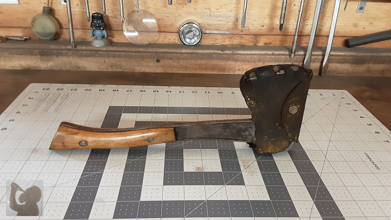 BSA { Boy Scouts Of America } Bridgeport Wood Handle  Hatchet Restoration