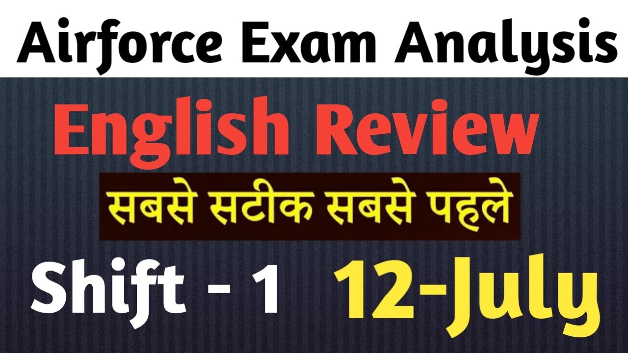 airforce 1st sift english paper review / Airforce Exam Review