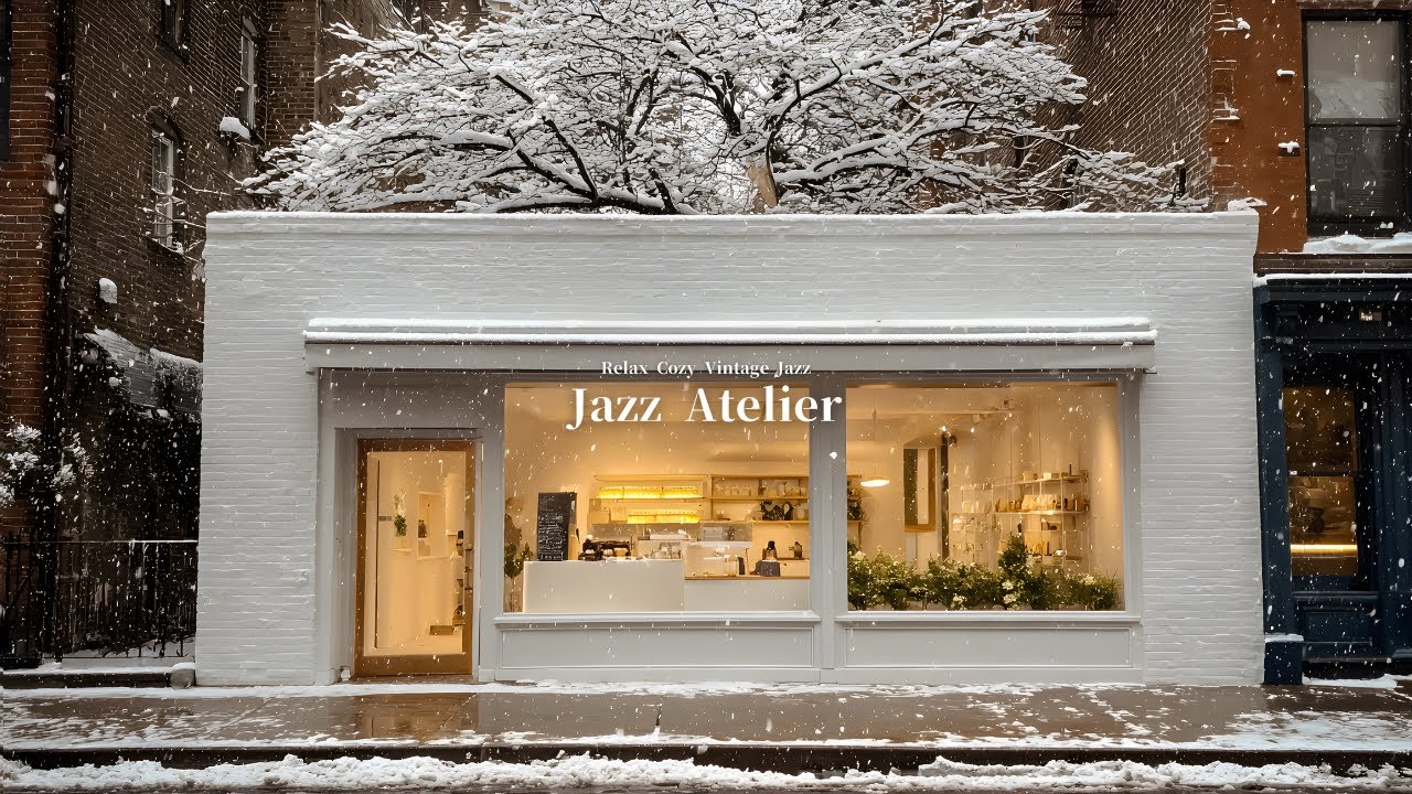 [playlist] Snowy Vintage Jazz Café – Aesthetic Winter Days at Jazz Atelier