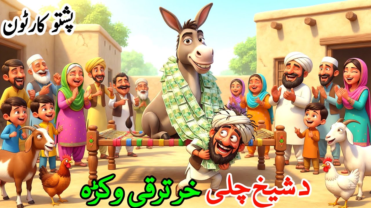 د شیخ چلی خر ترقی وکڑہ | Pashto Cartoon | Sheikh Chilli’s Donkey Got a Promotion