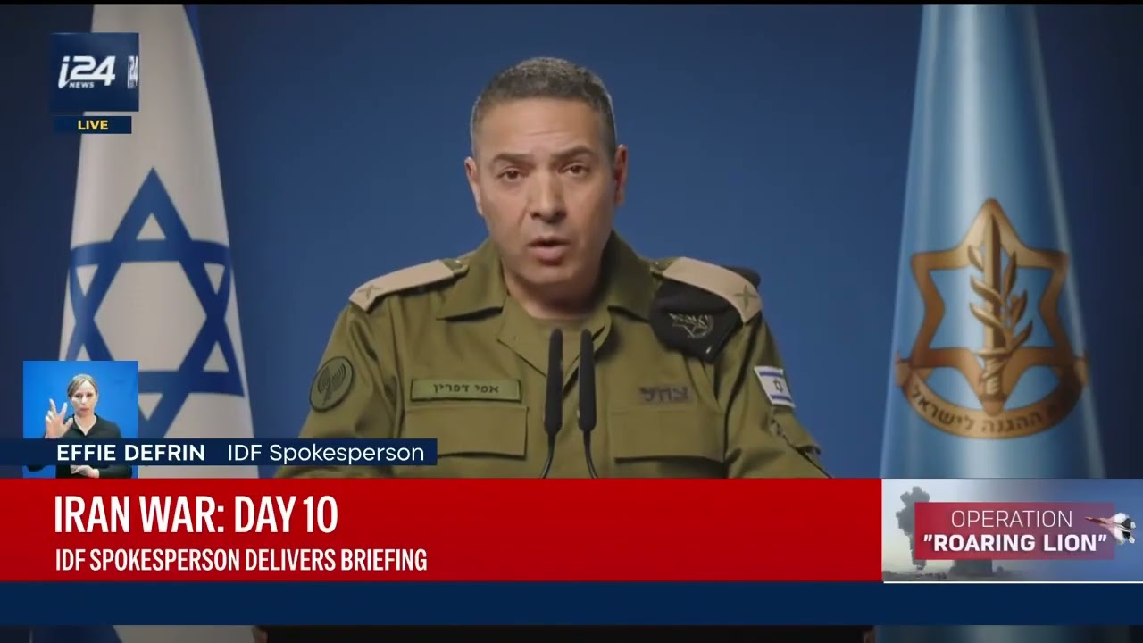 Il portavoce dell’IDF fa il punto sulla guerra con l’Iran: ecco cosa succede al decimo giorno
