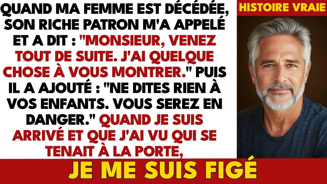 Le Jour De L'enterrement De Ma Femme, Son Patron M'a Appelé : 
