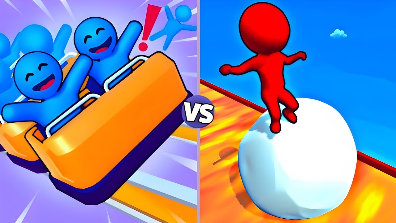 RUNNER COASTER 🏃 🎢 vs SNOW RACE | PRO GAMING ANDROID,IOS”GAMEPLAY