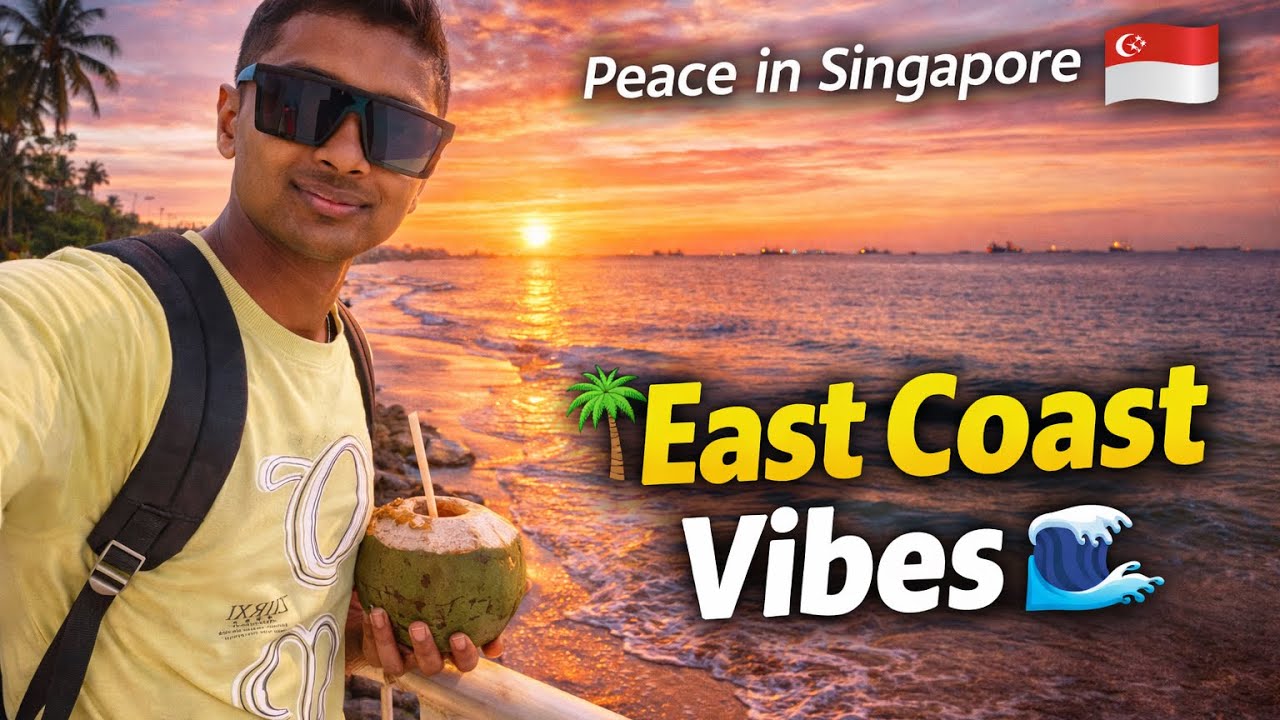 Peaceful Beach Day in Singapore 🌊 | East Coast Park Vlog