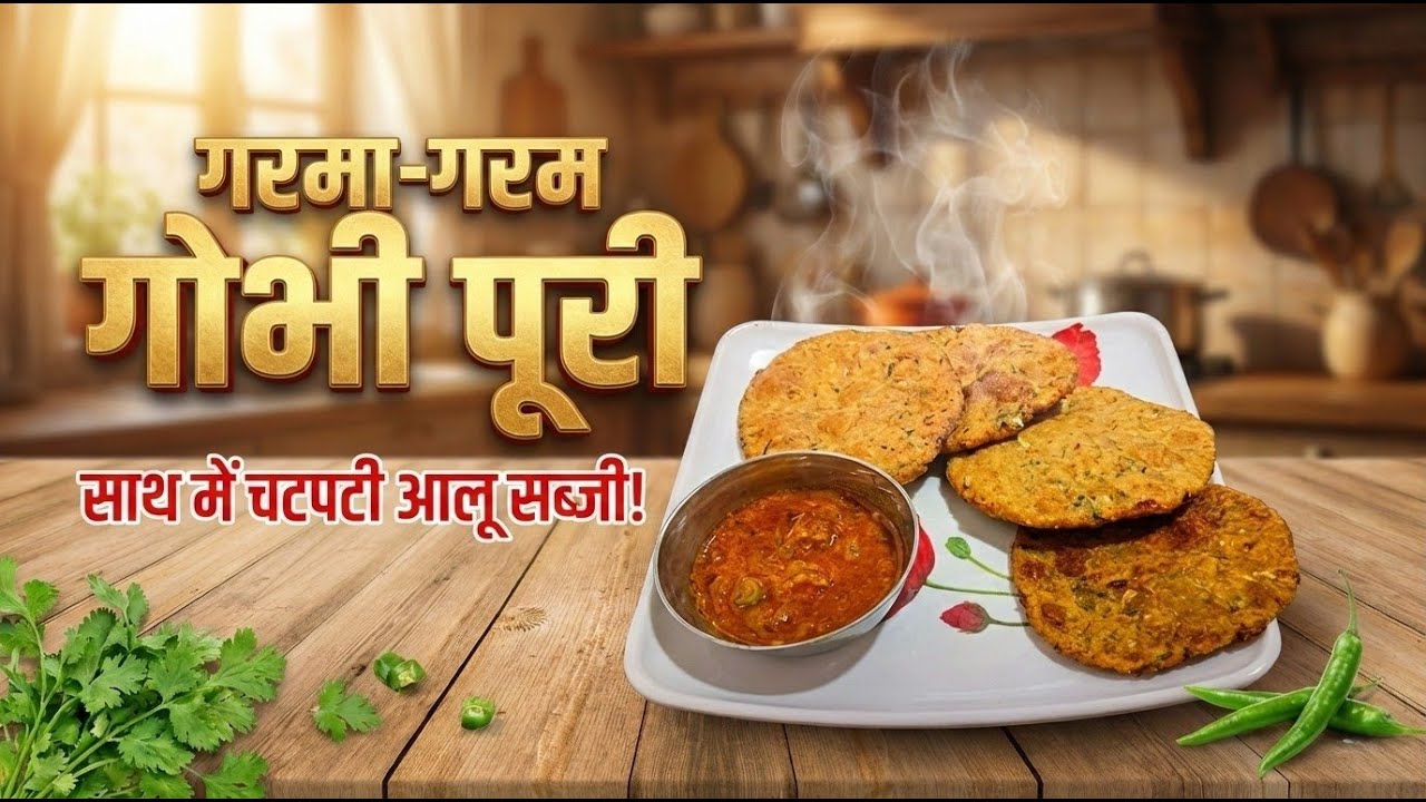 Gobhi Puri Recipe | सर्दियों का सबसे टेस्टी और आसान नाश्ता |Crispy Cauliflower Puri 😋 