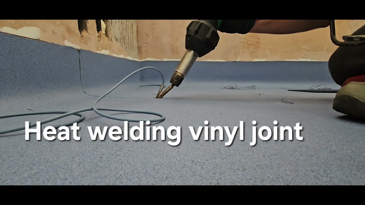 How to heat weld Vinyl Flooring joint with welder gun #Weld 