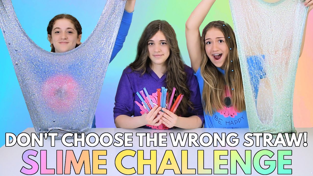 DON'T CHOOSE THE WRONG STRAW SLIME CHALLENGE!!