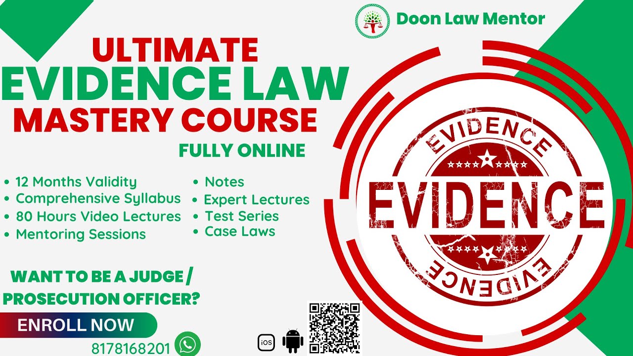 Ultimate Evidence Law Mastery Course for Judiciary and Law Exam Prep @DOONLAWMENTOR