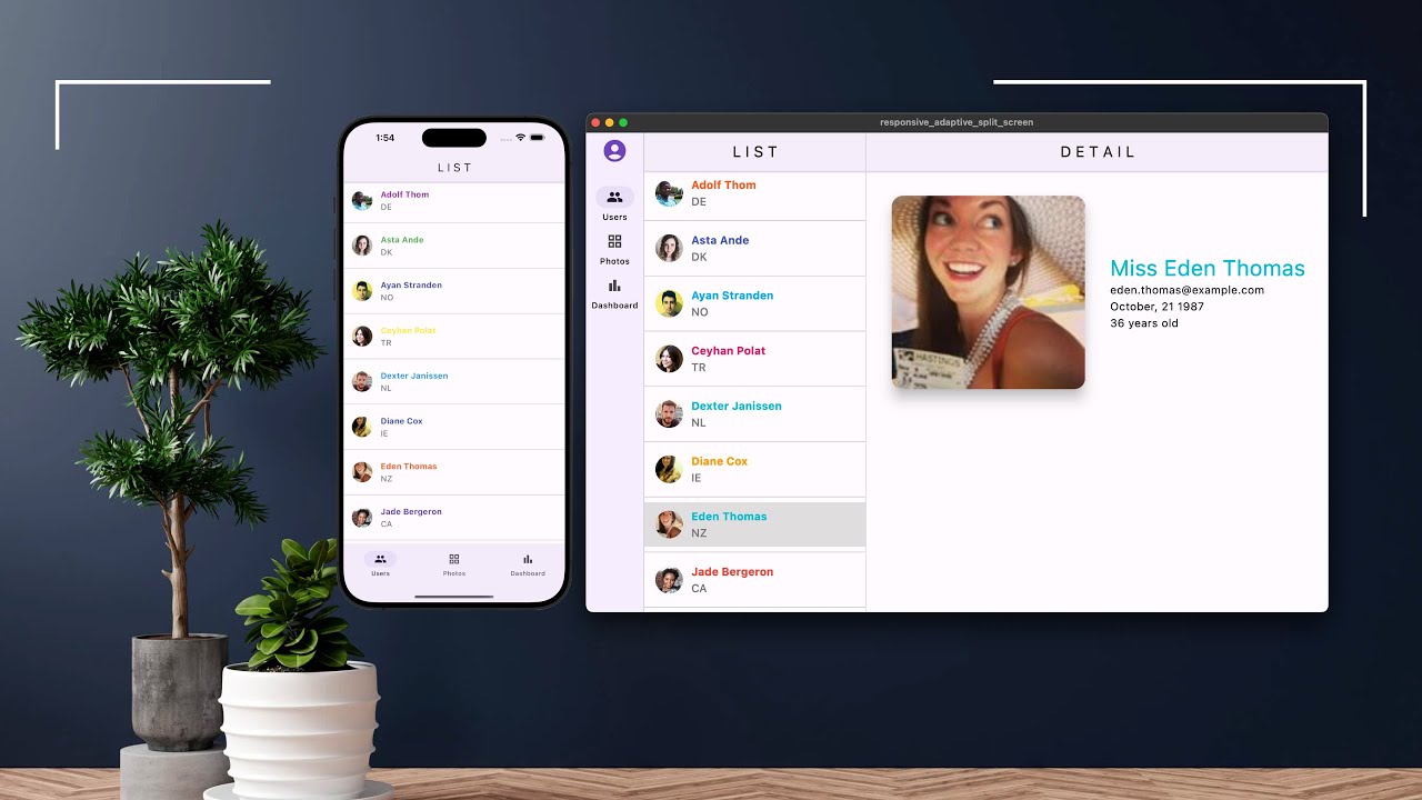 Flutter Responsive Design Split-Screen: Mobile, Desktop, Web - Section 5 of 5