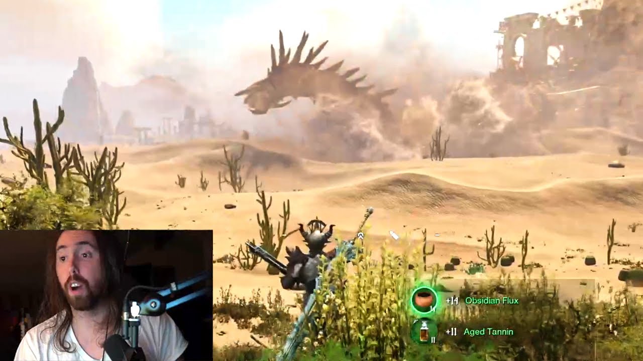 Asmongold Finds the GIANT Sandworm in New World
