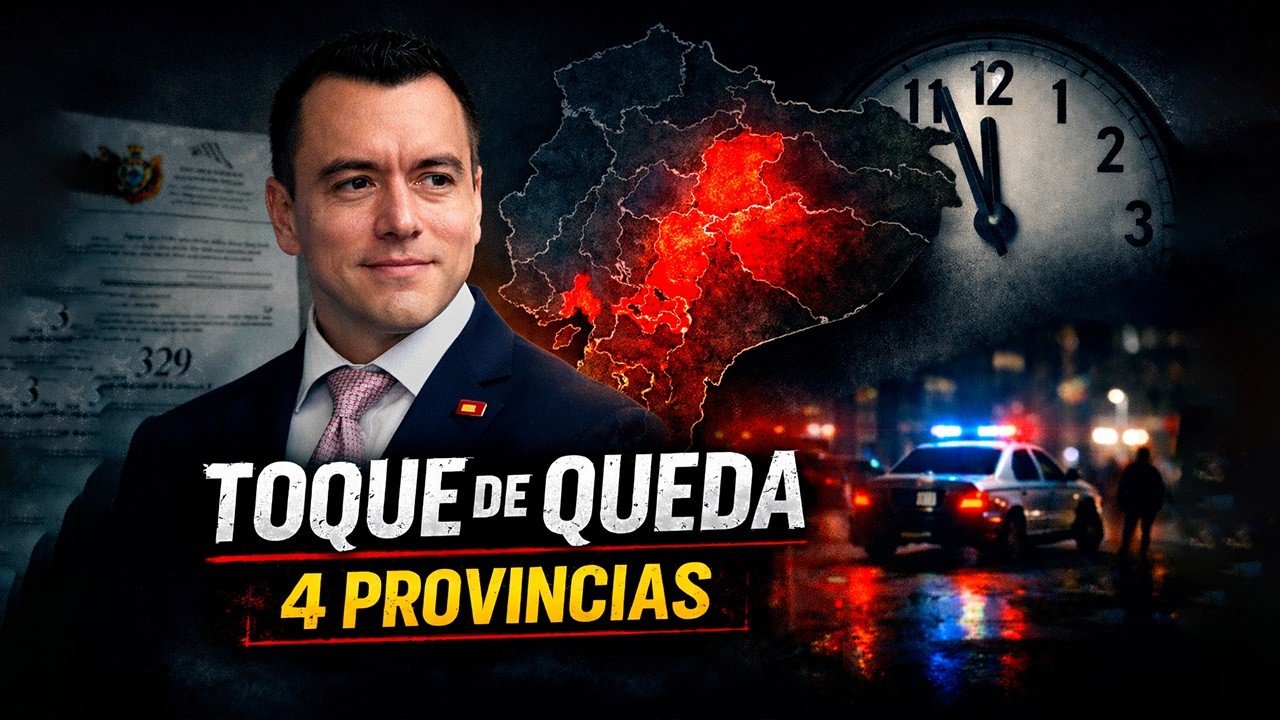 Daniel Noboa confirma toque de queda en 4 provincias, Ecuador