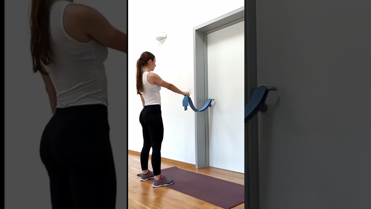 Shoulder Flexion with Resistance Band - Right Shoulder Exercise (Shorts)