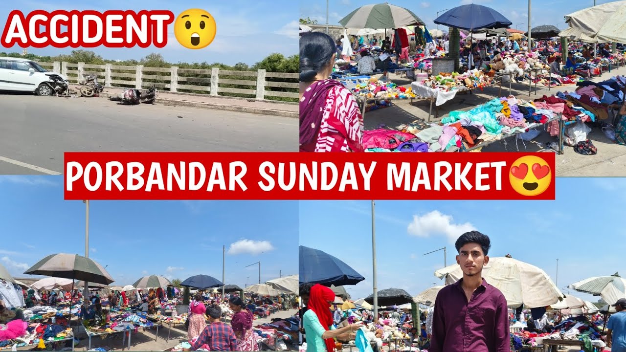 Porbandar Sunday Market 😍#porbandar#sunday #market 