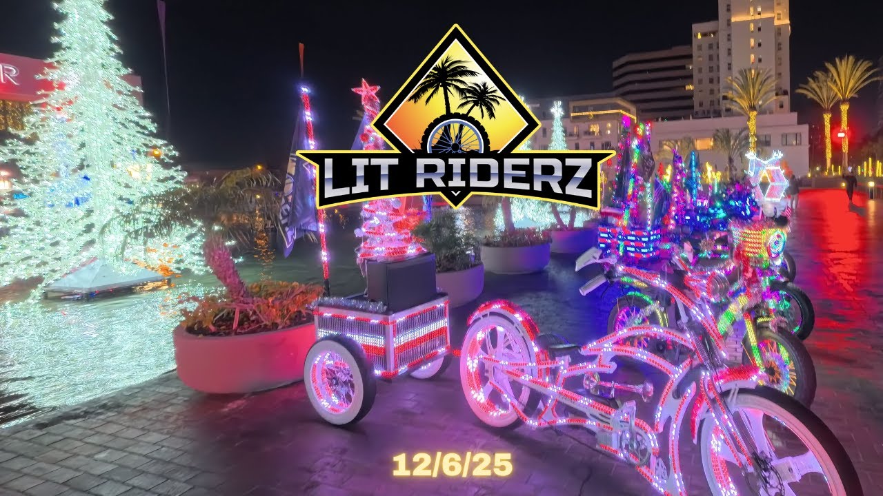 What hapens when LED bikes enter a Christmas Parade?