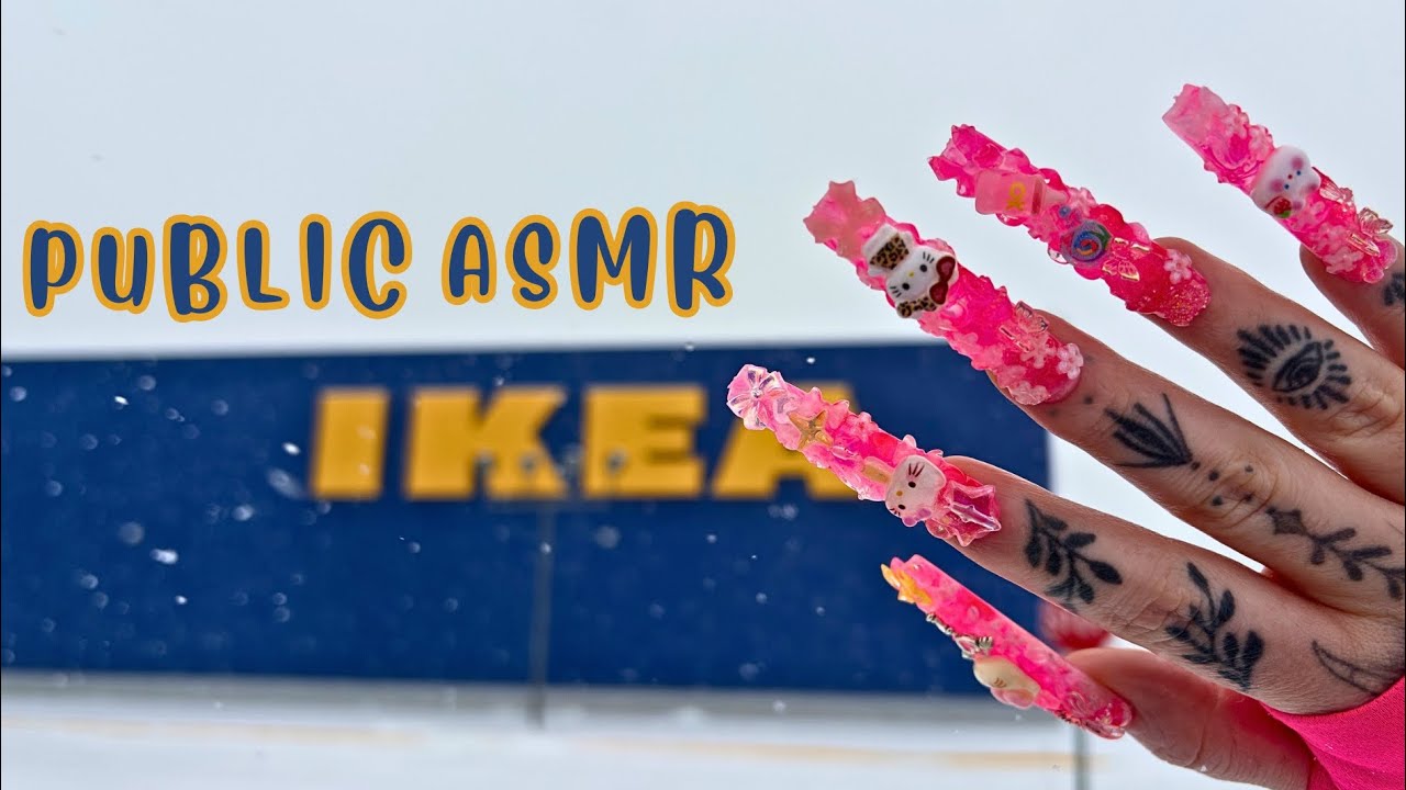 PUBLIC ASMR in IKEA 🇸🇪❄️ | Tapping, Scratching, Fabric Sounds, Camera Scratching, Crinkles 