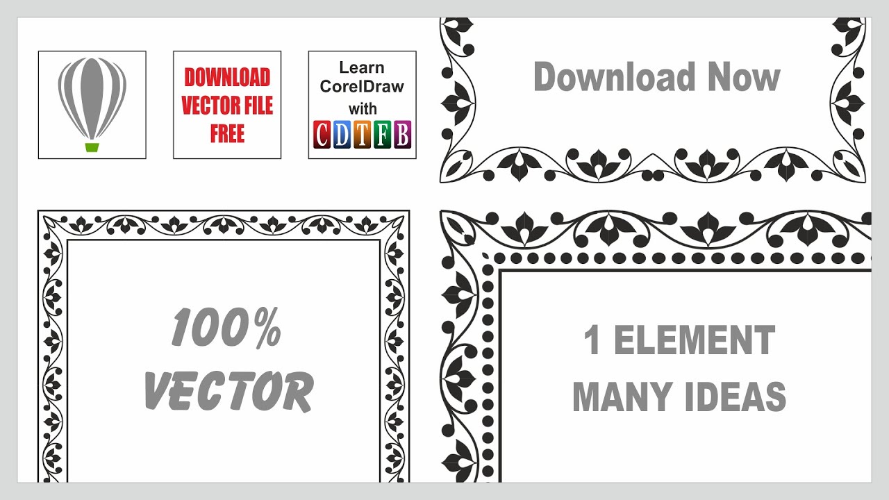 Border Design in Corel draw | CDTFB | Learn corel with cdtfb