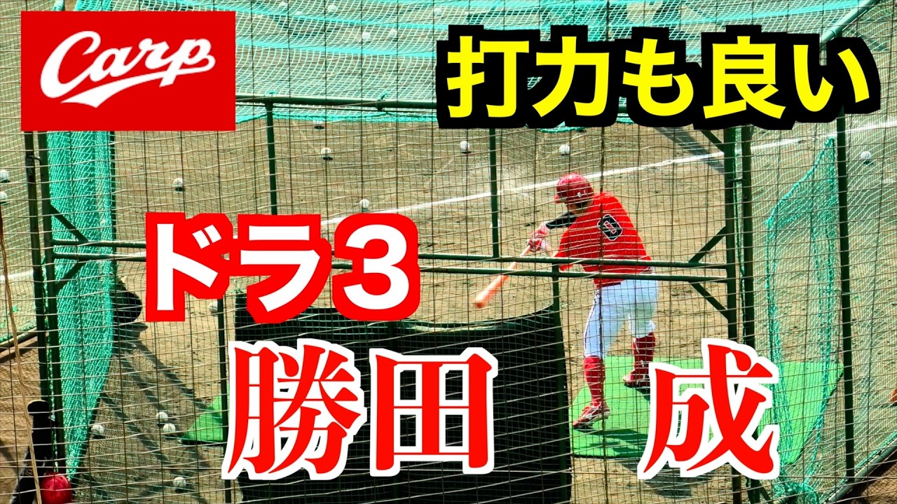 【打力急上昇】ドラ３勝田成フリーバッティング！【２０２６広島東洋カープ春季日南キャンプ】