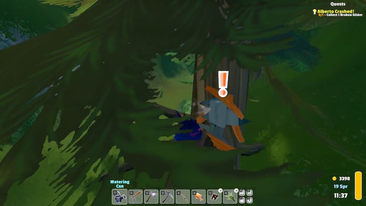 How to get the stuck glider for Alberto   Garden Paws