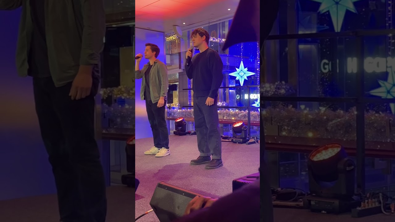 Josh Strobl and Trevor Wayne sing “Stay Gold” at 2024 Broadway Under The Stars