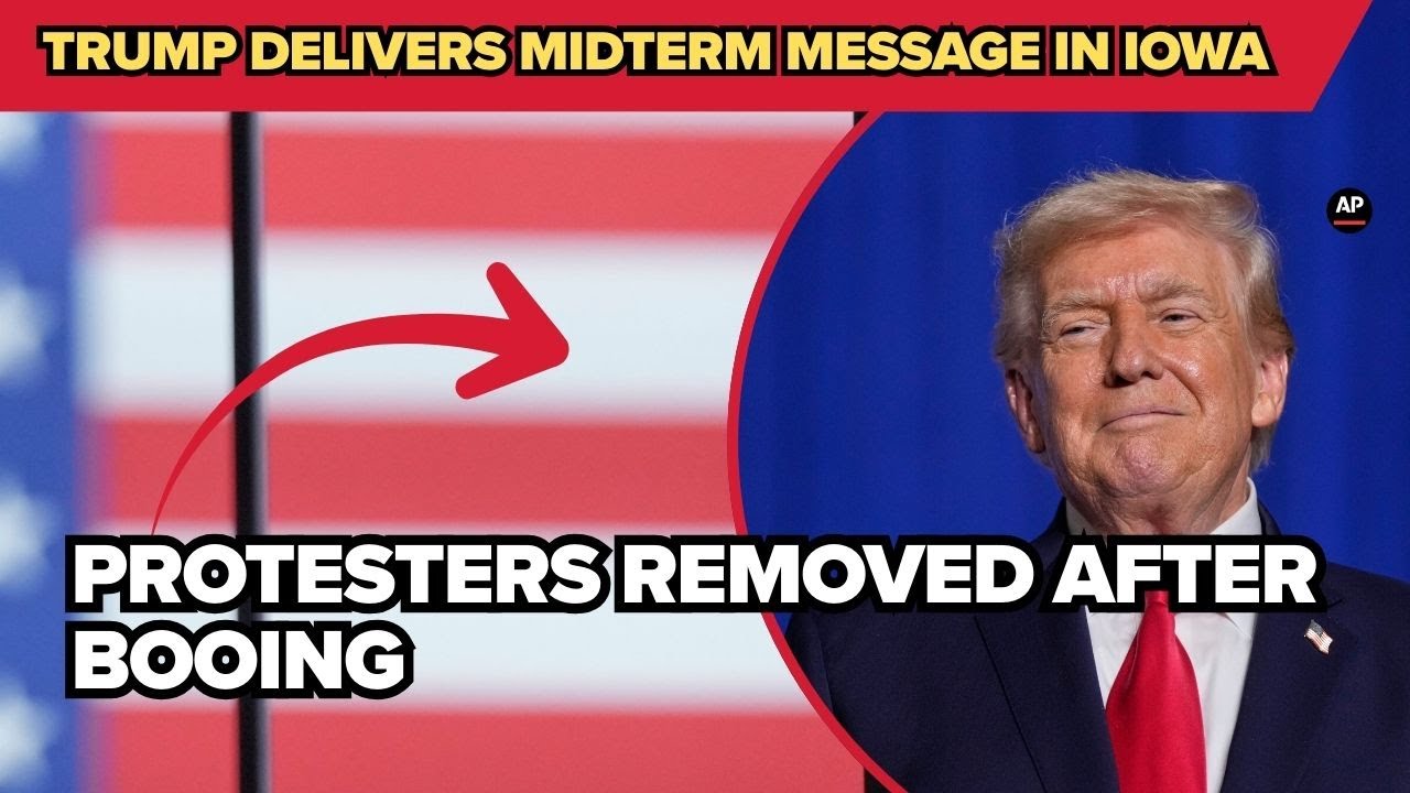 LIVE Trump remarks in Clive: Economic claims and protesters removed