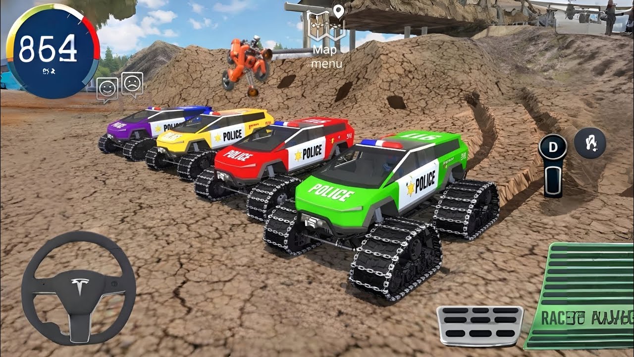 Juegos De Carros - Police Monster Truck Impossilbe Driver #3 - US Car Stunts Racing Android Gameplay