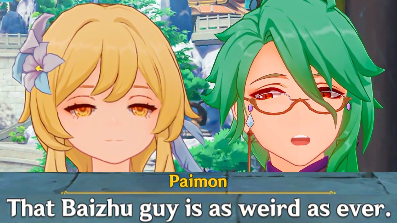BAIZHU Voice is just too😆😆?? Genshin Impact Cutscene