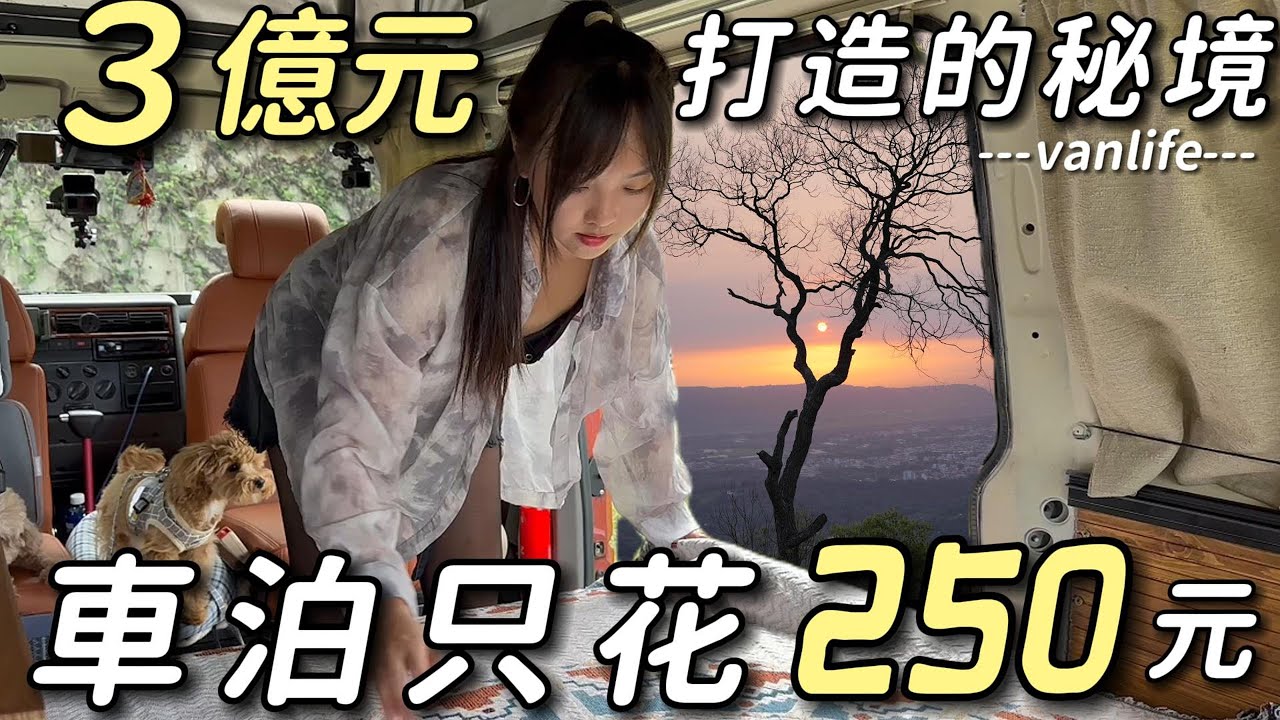 南投露營車泊點【3億元秘境 車宿只花250】連日本人都超級愛｜車中泊｜car camping | vanlife《老婆大人》
