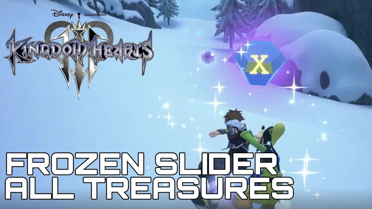 Kingdom Hearts 3 FROZEN SLIDER ALL TREASURE LOCATIONS (ORICHALCUM+ GUIDE)