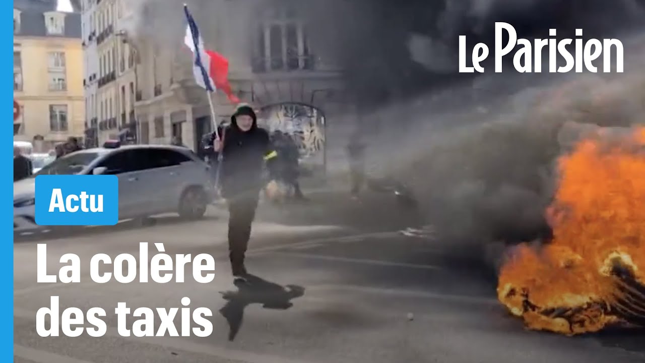 « Ça fait 10 ans qu'on est méprisé » : la manifestation des taxis se tend à Paris