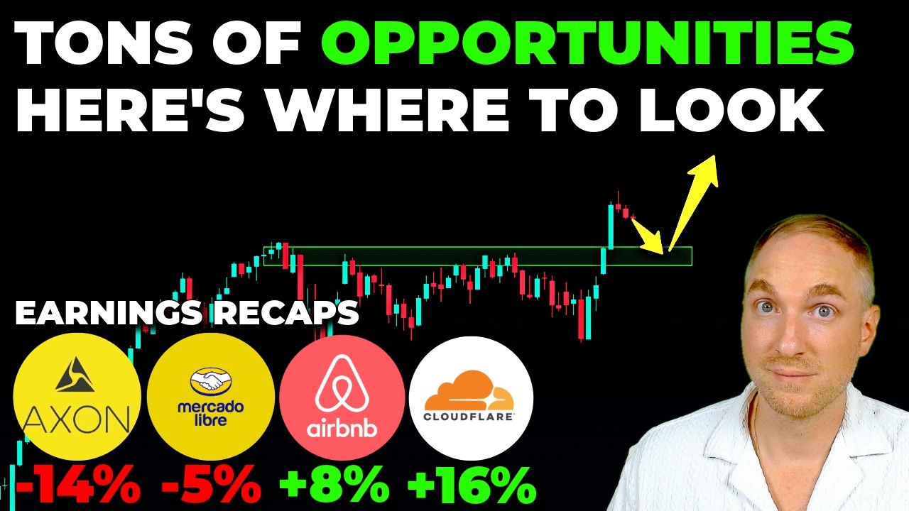 Tons of OPPORTUNITIES! Here's Where to Look.. & AXON, MELI, ABNB, NET Earnings