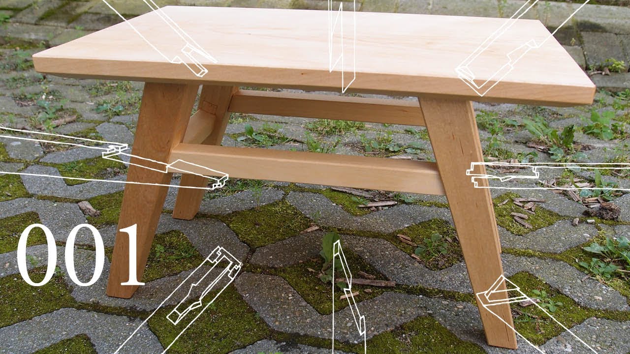 100% Wood Challenge Ep.1: Footstool with Mitch Peacock (No glue, no screws / Traditional Joinery)