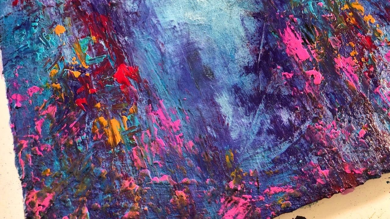 EASY Abstract Acrylic Art On Canvas / Step By Step Abstract For Beginners