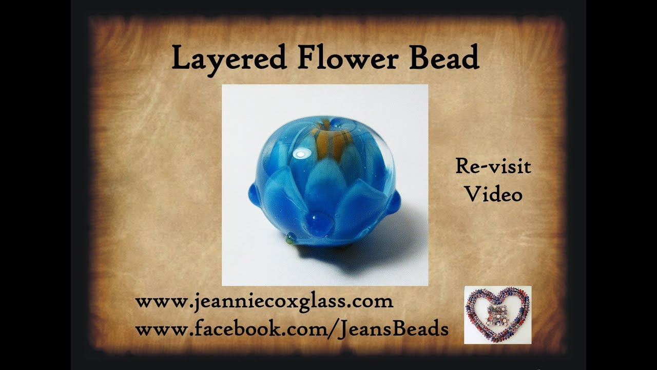Layered Flower Lampwork Bead by Jeannie Cox