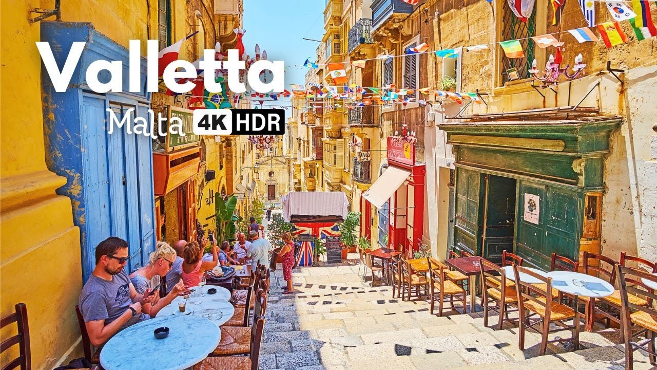 Тур по Валлетте 🇲🇹☀️ Летний день в знаковой и исторической столице Мальты! 4K HDR