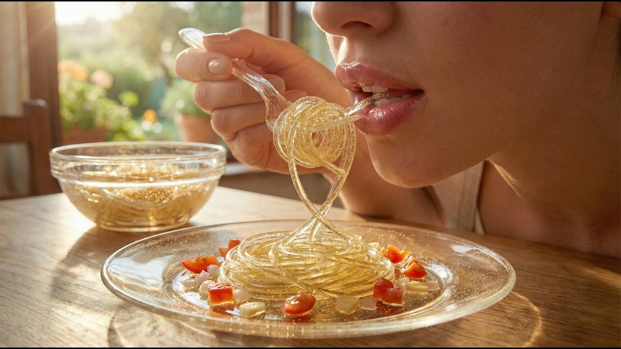 This Glass Spaghetti ASMR Should Be BANNED 🚫😱#asmrcooking #oddlysatisfying #glasscutting