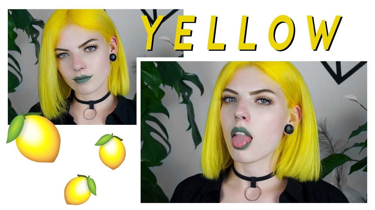 DYING MY HAIR BRIGHT YELLOW | at home