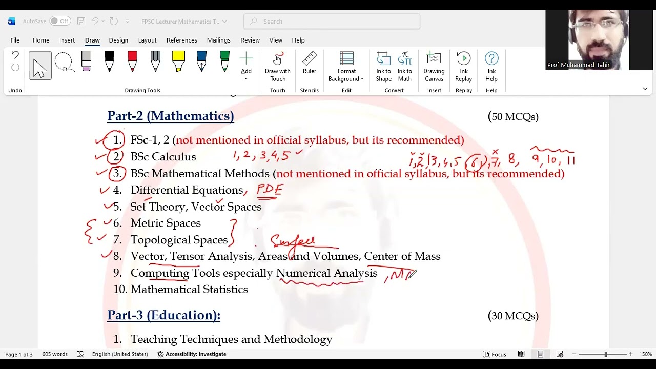 Expert Analysis of FPSC Lecturer Mathematics Test Syllabus and Best Prep Plan OLH Maths 03008709627