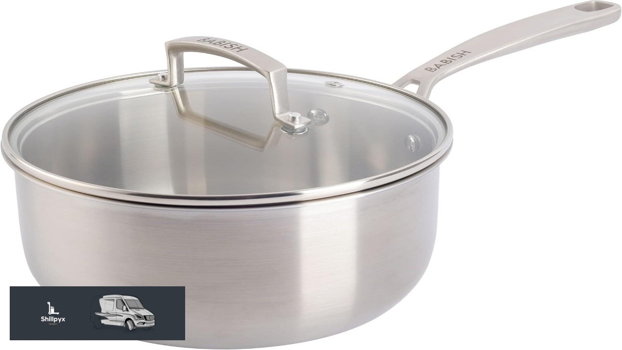 Babish Stainless Steel 3.5qt Triply Professional Grade Sauce Pan