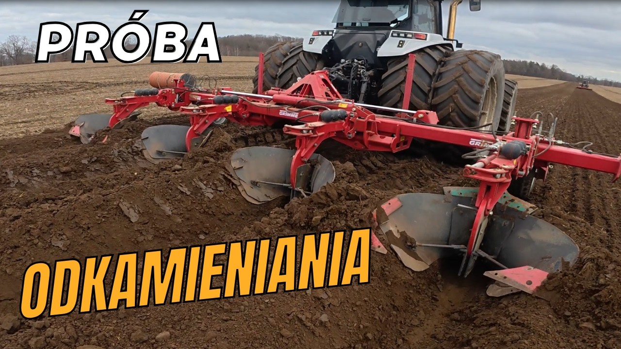Próba odkamieniania pod ziemniaki. Dawca uruchomiony.