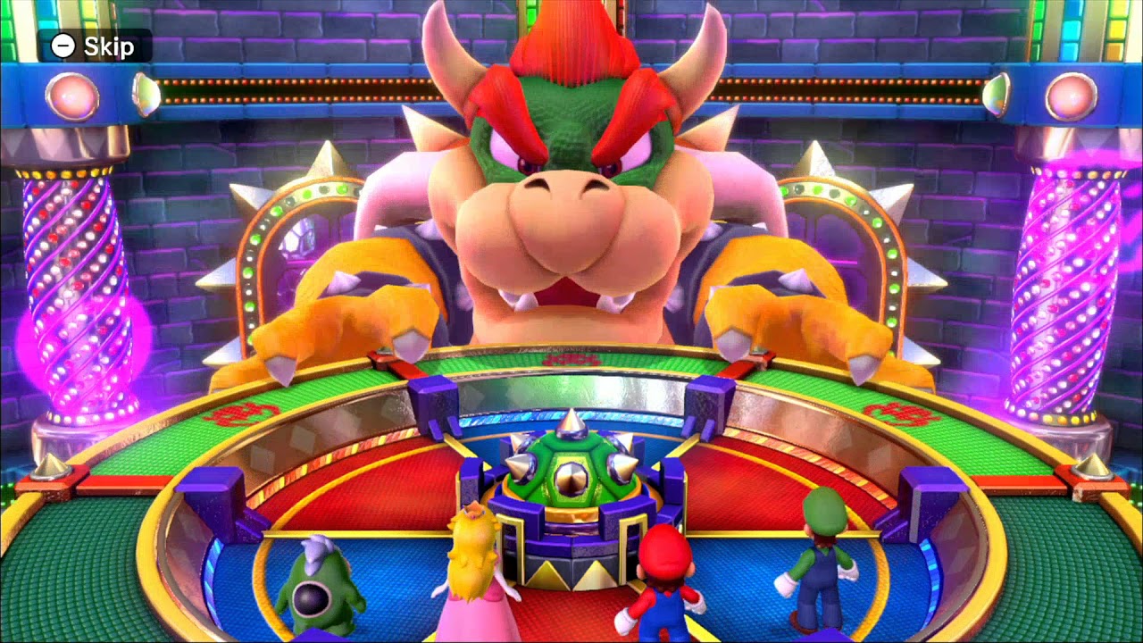 Mario Party 10 - Mushroom Park ( 2 Player ) Bowser & Team Mario ! Spike,Peach,Mario,Luigi) #42