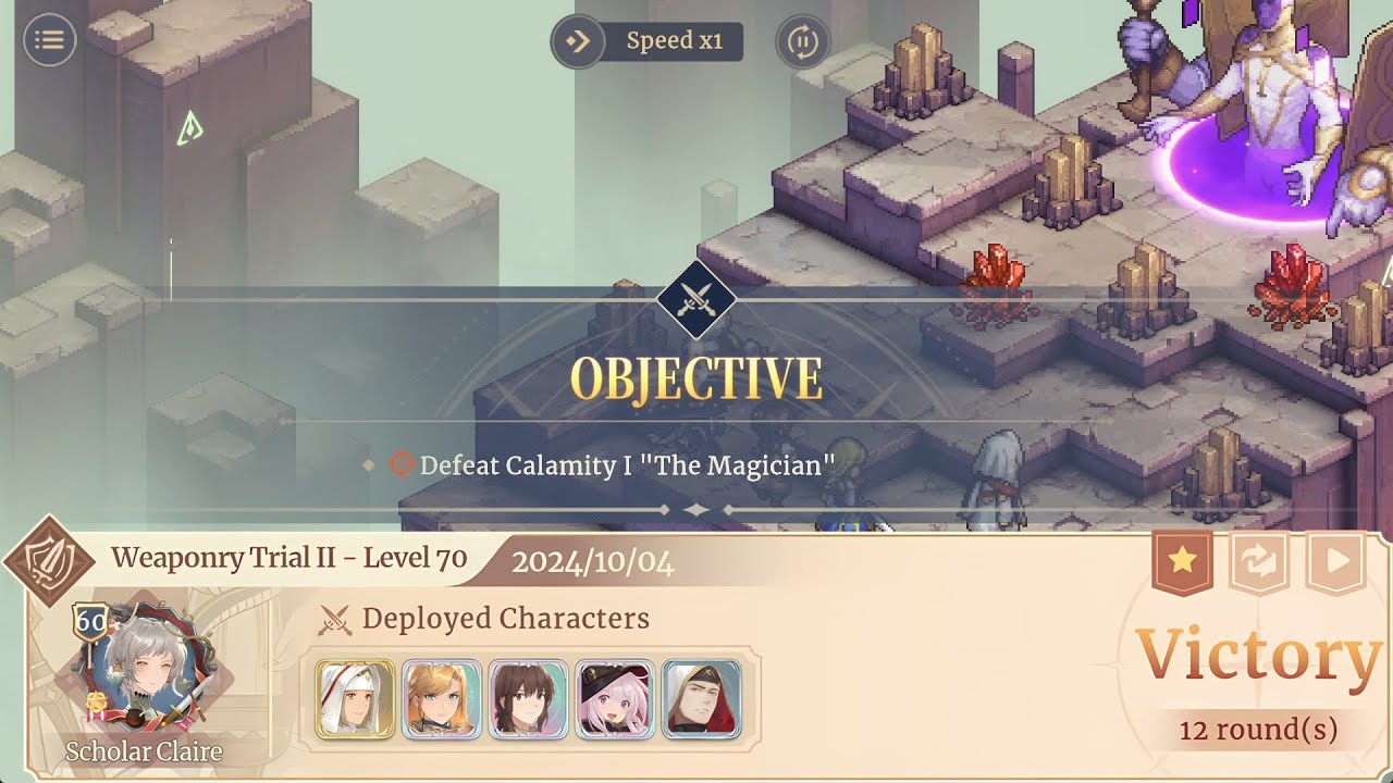 Weaponry Trial 2 - Stage 11 Level 70 (Voyager Level 60) [Sword of Convallaria]