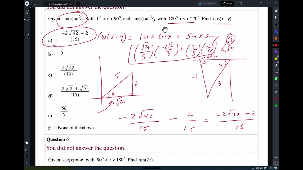 P UH Trig Identities 2