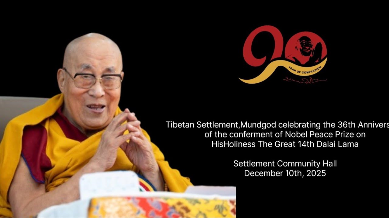 Mundgod Settlement celebrating 36th anniversary of His Holiness Dalai Lama Nobel Peace Prize.