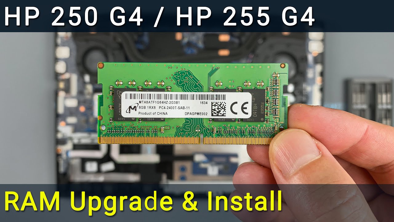 Aktualizacja i instalacja pamięci RAM HP 250 G4, HP 255 G4